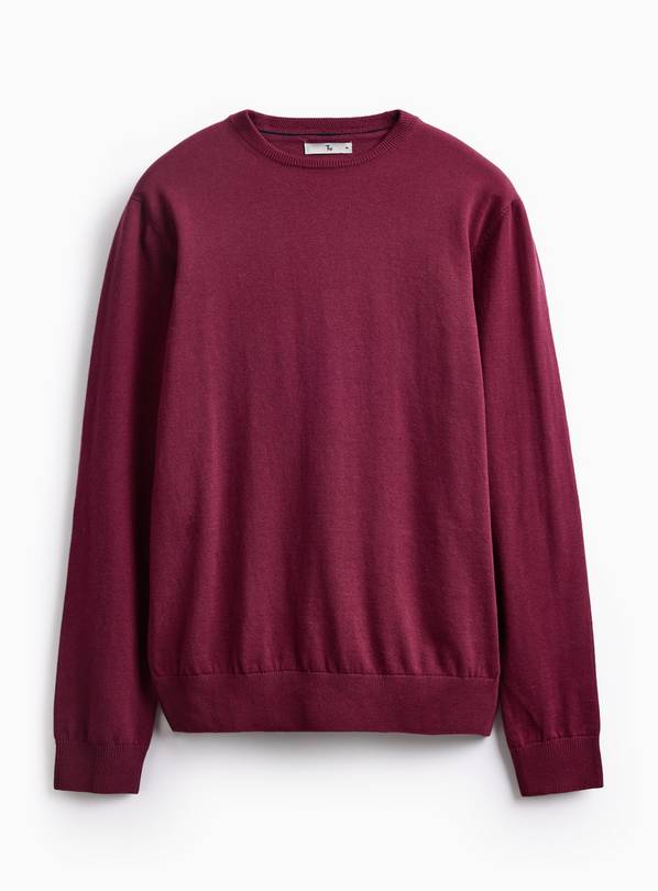 Dark Red Crew Neck Jumper M
